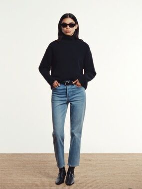 Denim Forum Arlo High Rise Straight Leg Jeans